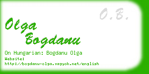 olga bogdanu business card